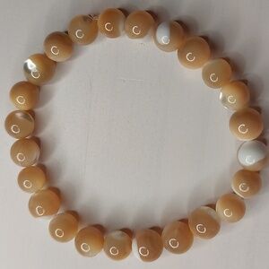 Margaritas Snail Stone 8mm round bead bracelet #4
